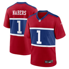 NFL Malik Nabers New York Giants Alternate Game Jersey - Century Red