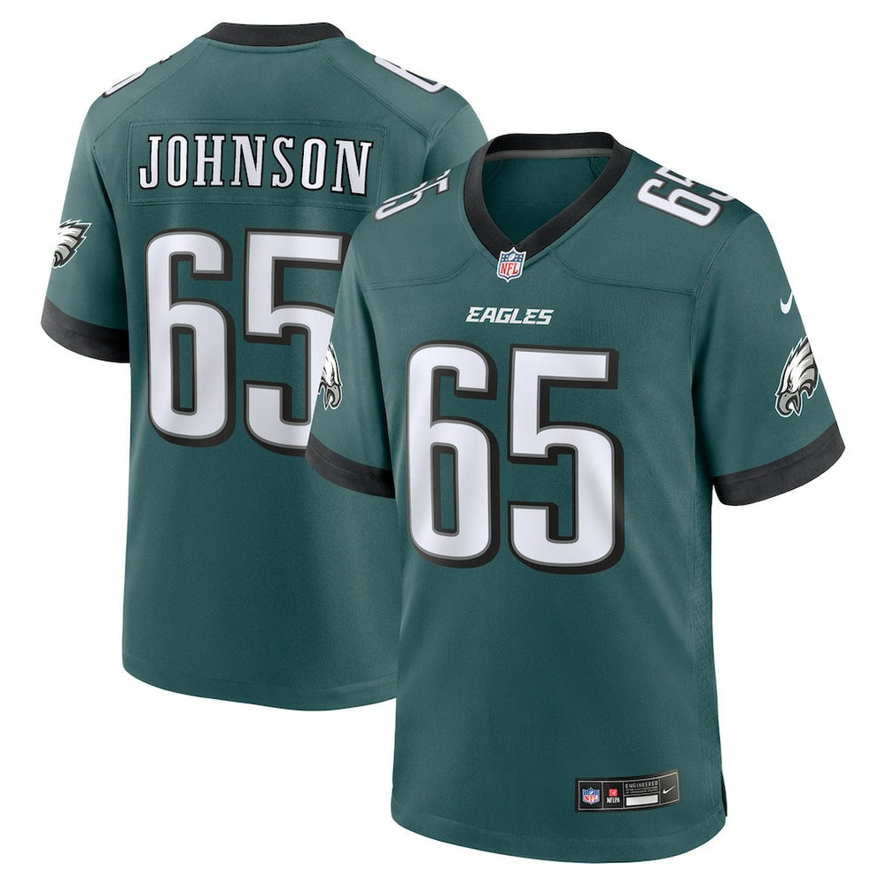 NFL Lane Johnson Philadelphia Eagles Team Game Jersey - Midnight Green