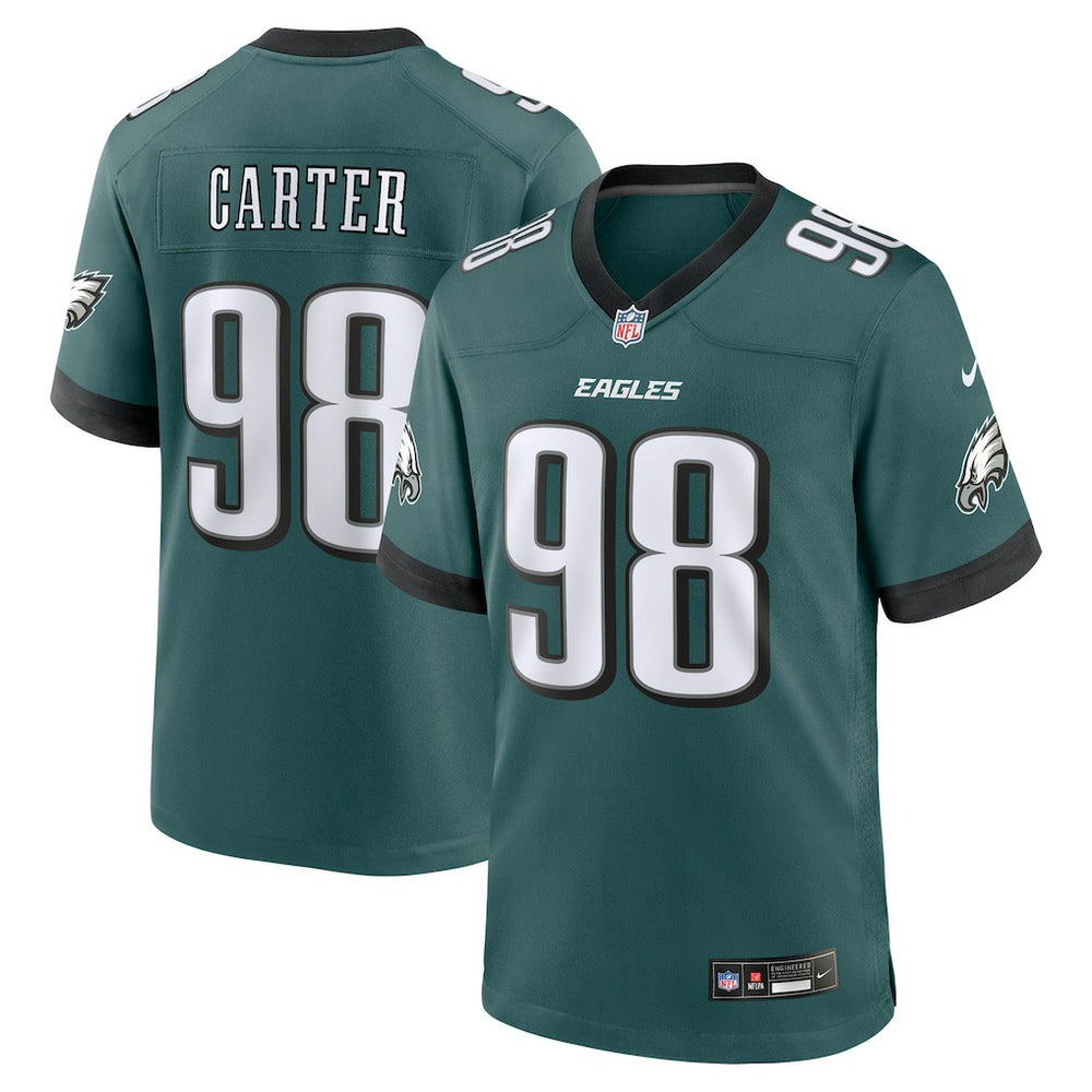 NFL Jalen Carter Philadelphia Eagles Team Game Jersey - Midnight Green