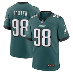 NFL Jalen Carter Philadelphia Eagles Team Game Jersey - Midnight Green