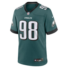 NFL Jalen Carter Philadelphia Eagles Team Game Jersey - Midnight Green