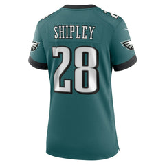 NFL Will Shipley Philadelphia Eagles Women's Team Game Jersey - Midnight Green