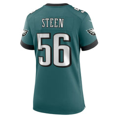 NFL Tyler Steen Philadelphia Eagles Women's Team Game Jersey - Midnight Green