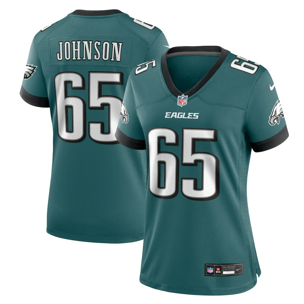 NFL Lane Johnson Philadelphia Eagles Women's Team Game Jersey - Midnight Green