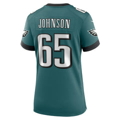 NFL Lane Johnson Philadelphia Eagles Women's Team Game Jersey - Midnight Green