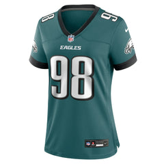 NFL Jalen Carter Philadelphia Eagles Women's Team Game Jersey - Midnight Green