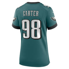 NFL Jalen Carter Philadelphia Eagles Women's Team Game Jersey - Midnight Green