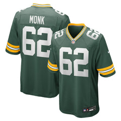 NFL Jacob Monk Green Bay Packers Game Jersey - Green