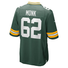 NFL Jacob Monk Green Bay Packers Game Jersey - Green