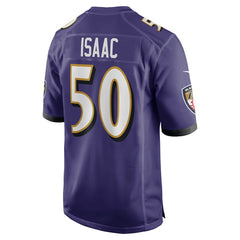 NFL Adisa Isaac Baltimore Ravens Team Game Jersey - Purple