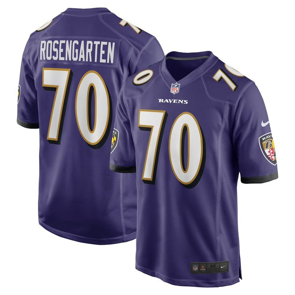 NFL Roger Rosengarten Baltimore Ravens Team Game Jersey - Purple