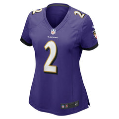 NFL Nate Wiggins Baltimore Ravens Women's Game Jersey - Purple
