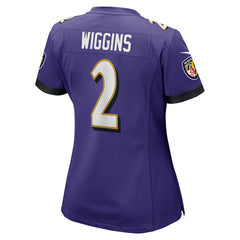 NFL Nate Wiggins Baltimore Ravens Women's Game Jersey - Purple