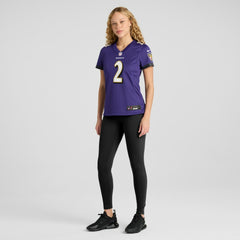 NFL Nate Wiggins Baltimore Ravens Women's Game Jersey - Purple