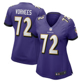 NFL Andrew Vorhees Baltimore Ravens Women's Game Jersey - Purple