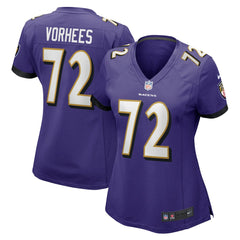 NFL Andrew Vorhees Baltimore Ravens Women's Game Jersey - Purple