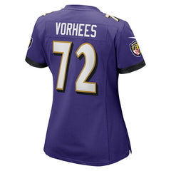 NFL Andrew Vorhees Baltimore Ravens Women's Game Jersey - Purple