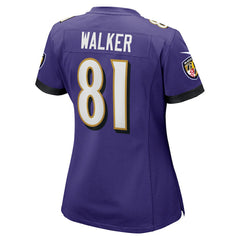 NFL Devontez Walker Baltimore Ravens Women's Game Jersey - Purple