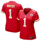 NFL Xavier Worthy Kansas City Chiefs Women's Game Jersey - Red