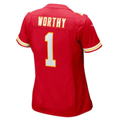 NFL Xavier Worthy Kansas City Chiefs Women's Game Jersey - Red