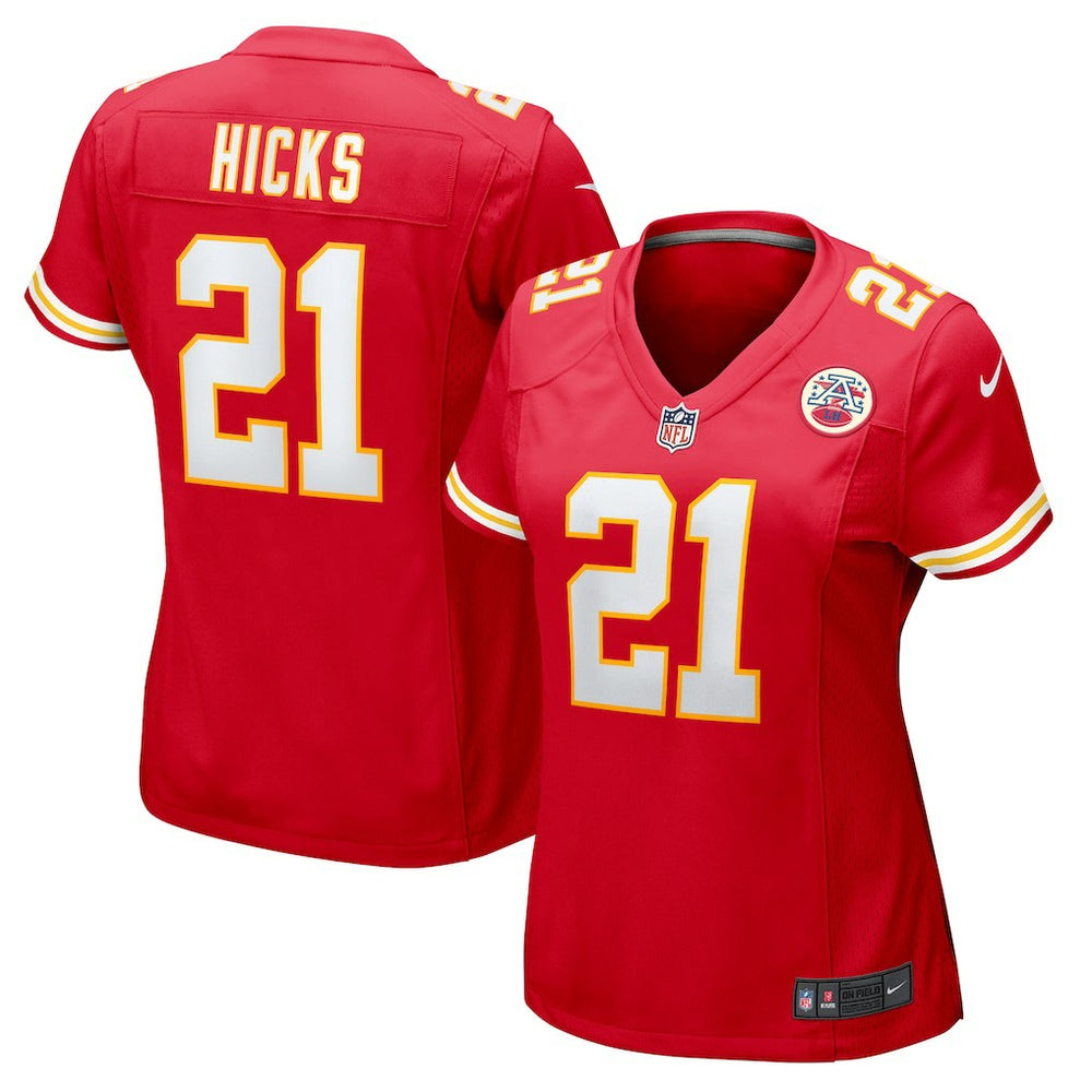 NFL Jaden Hicks Kansas City Chiefs Women's Game Jersey - Red