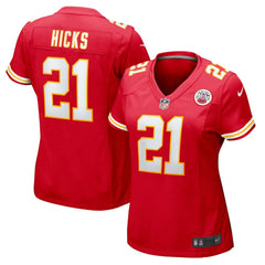 NFL Jaden Hicks Kansas City Chiefs Women's Game Jersey - Red