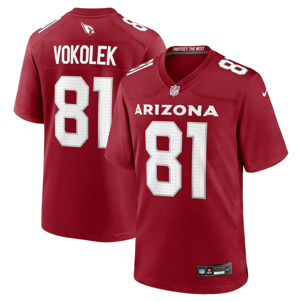 NFL Travis Vokolek Arizona Cardinals Team Game Jersey - Cardinal