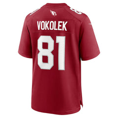 NFL Travis Vokolek Arizona Cardinals Team Game Jersey - Cardinal