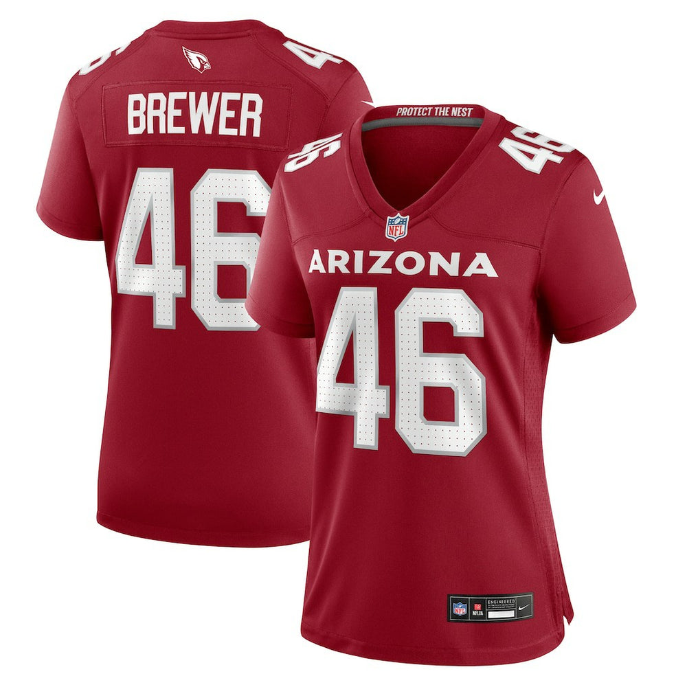 NFL Aaron Brewer Arizona Cardinals Women's Game Jersey - Cardinal