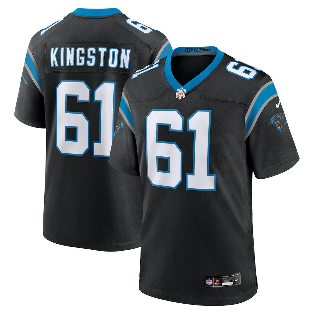NFL Jarrett Kingston Carolina Panthers Game Jersey - Black