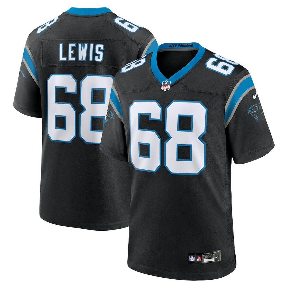 NFL Damien Lewis Carolina Panthers Game Jersey - Black