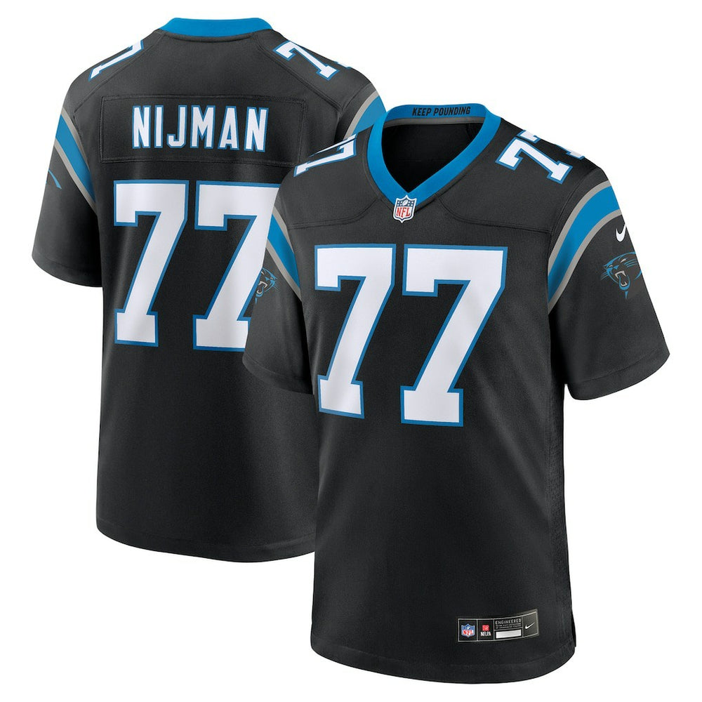 NFL Yosh Nijman Carolina Panthers Game Jersey - Black