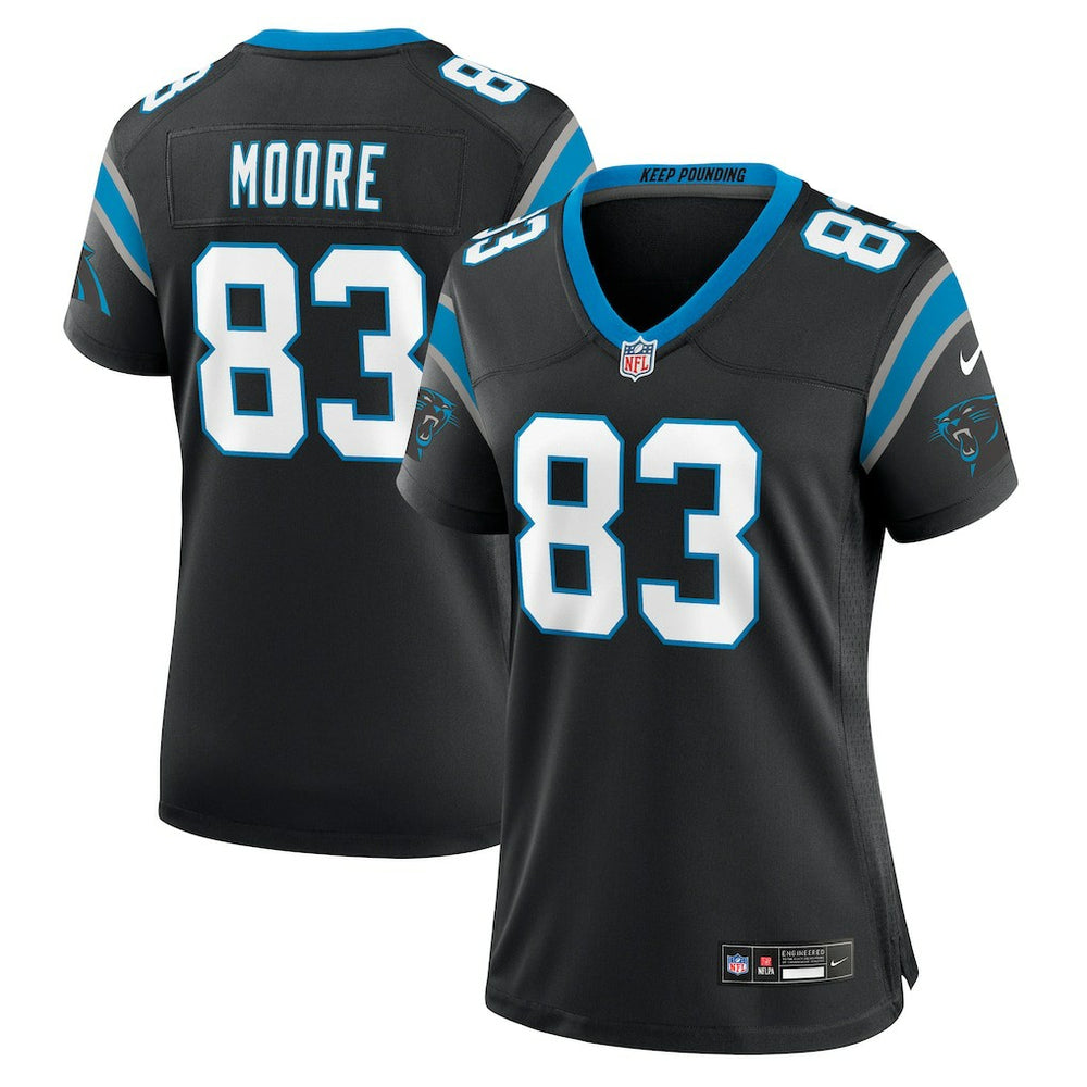 NFL David Moore Carolina Panthers Women's Game Jersey - Black