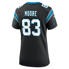 David Moore Carolina Panthers Women's Game Jersey Black