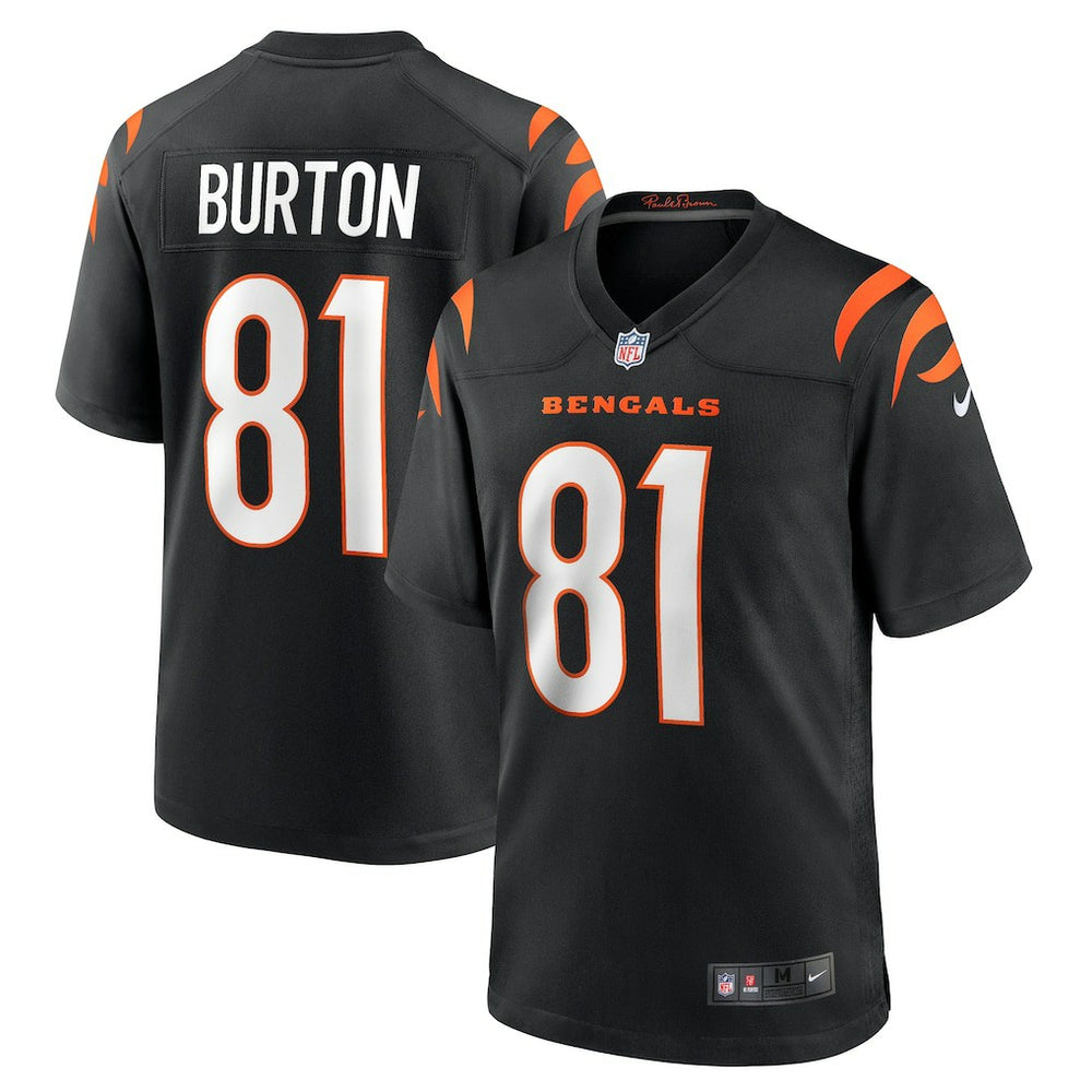 NFL Jermaine Burton Cincinnati Bengals Game Jersey - Black