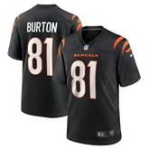NFL Jermaine Burton Cincinnati Bengals Game Jersey - Black