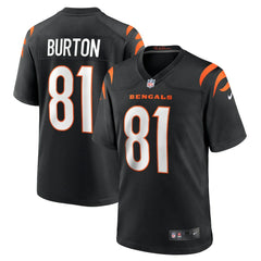 NFL Jermaine Burton Cincinnati Bengals Game Jersey - Black