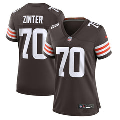 NFL Zak Zinter Cleveland Browns Women's Game Jersey - Brown