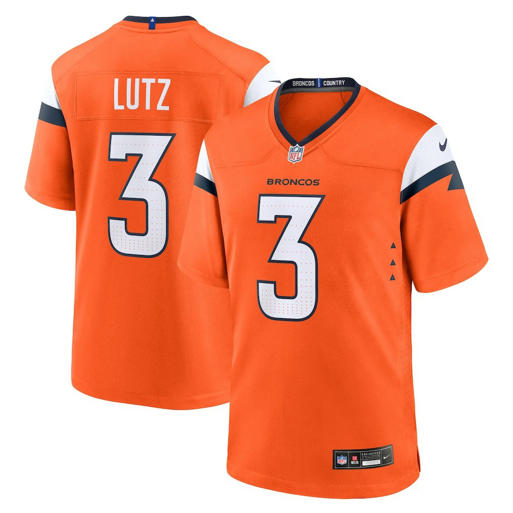 NFL Wil Lutz Denver Broncos Team Game Jersey - Orange