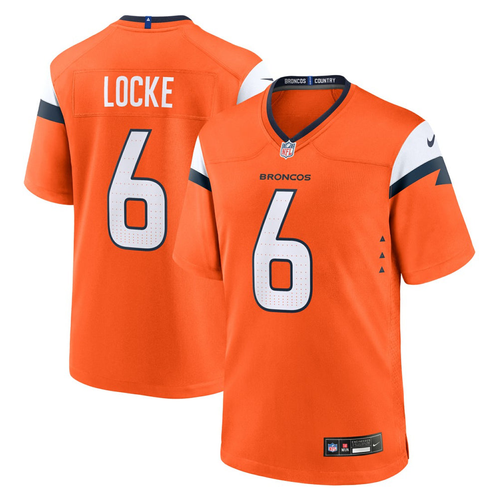 NFL P.J. Locke Denver Broncos Team Game Jersey - Orange