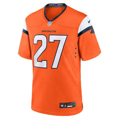 NFL Damarri Mathis Denver Broncos Team Game Jersey - Orange