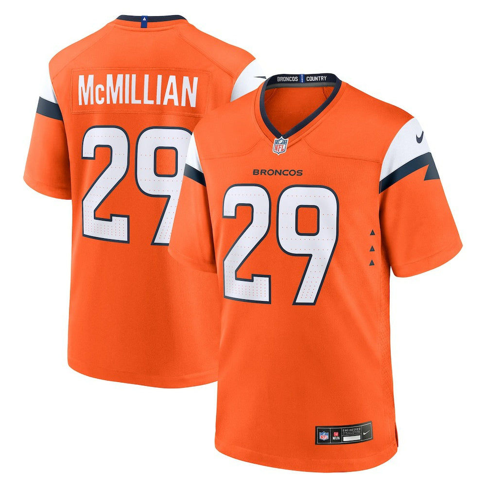 NFL Ja'Quan McMillian Denver Broncos Team Game Jersey - Orange