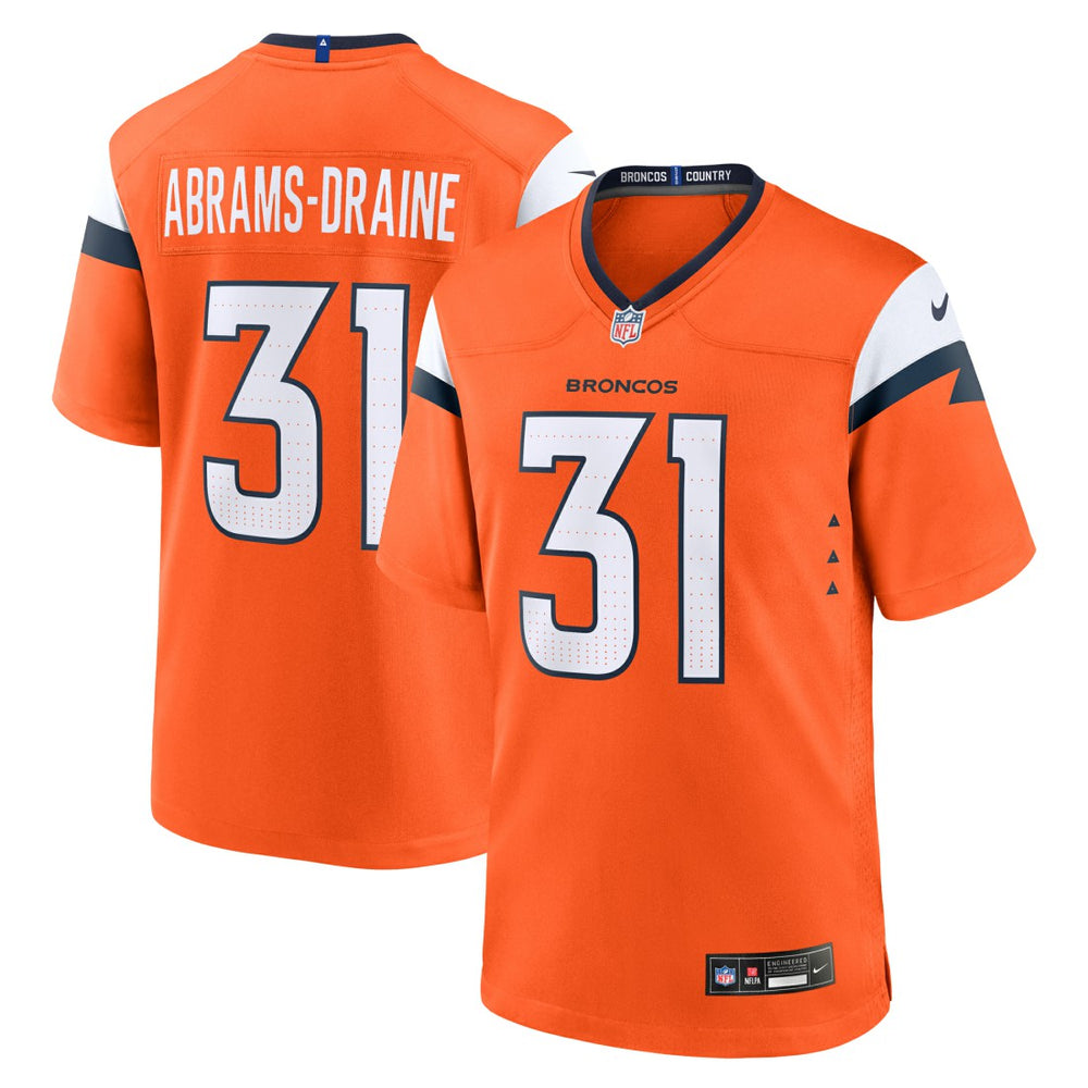 NFL Kris Abrams-Draine Denver Broncos Team Game Jersey - Orange