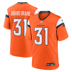NFL Kris Abrams-Draine Denver Broncos Team Game Jersey - Orange