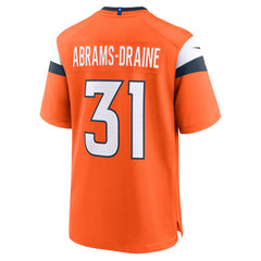 NFL Kris Abrams-Draine Denver Broncos Team Game Jersey - Orange