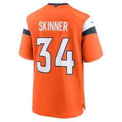 NFL JL Skinner Denver Broncos Team Game Jersey - Orange