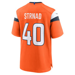 NFL Justin Strnad Denver Broncos Team Game Jersey - Orange