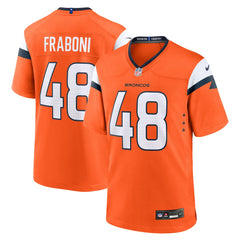 NFL Mitchell Fraboni Denver Broncos Team Game Jersey - Orange