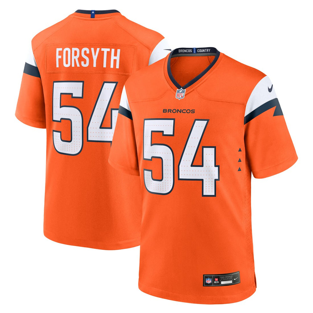 NFL Alex Forsyth Denver Broncos Team Game Jersey - Orange