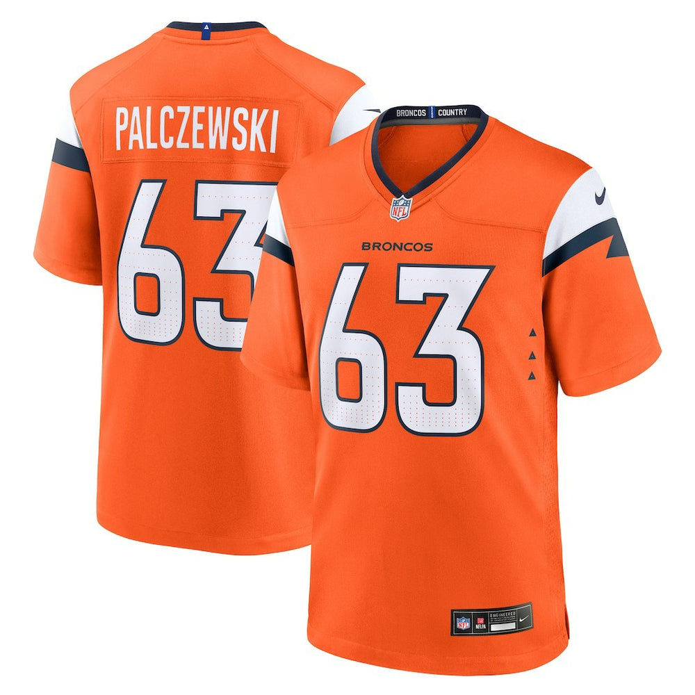 NFL Alex Palczewski Denver Broncos Team Game Jersey - Orange